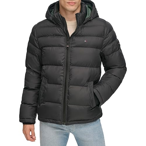 Tommy Hilfiger Men's Down Alternative Hooded Puffer Jacket (Standard and Big & Tall)