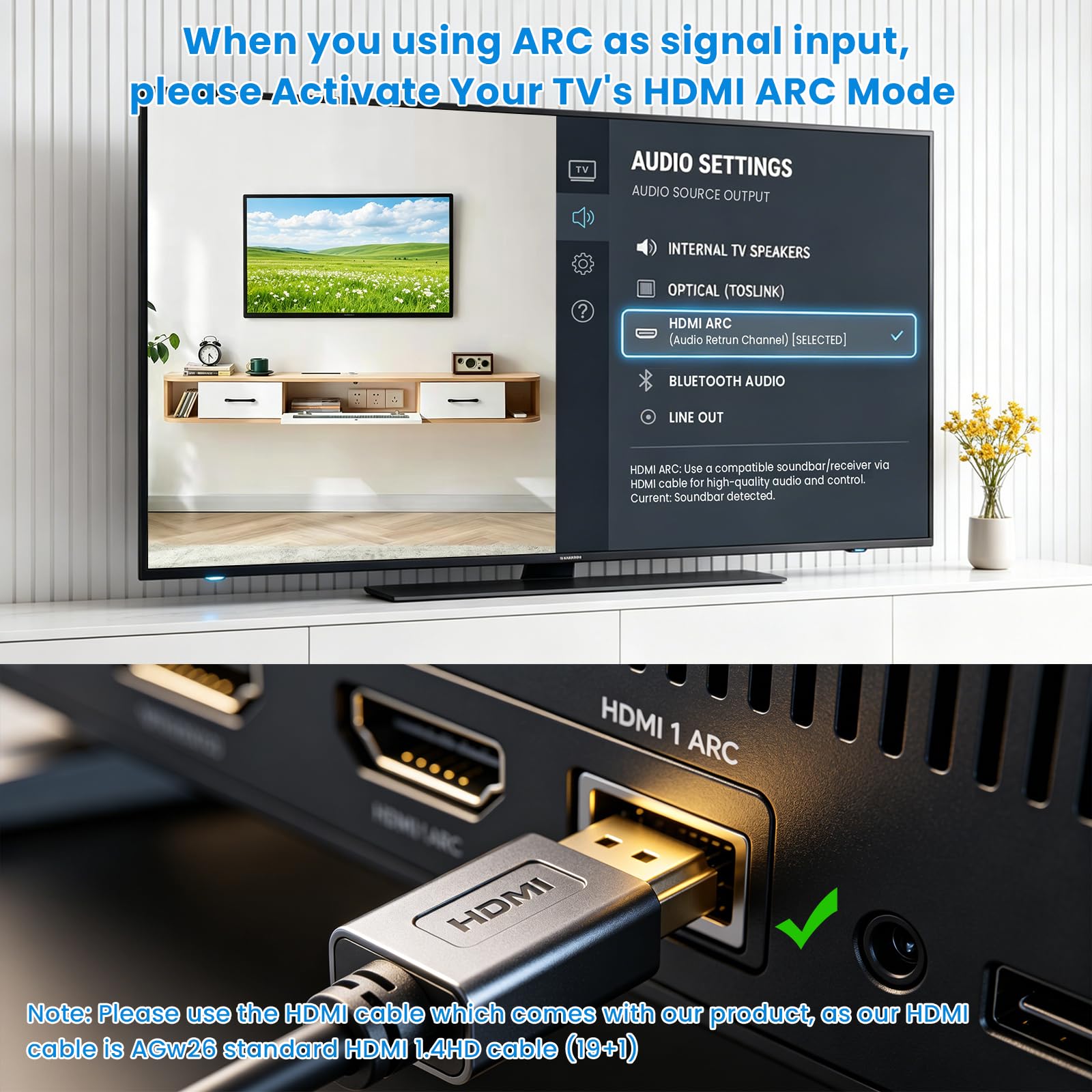DAC para HDMI ARC Toslink óptico SPDIF coaxial a jack AUX estéreo R/L adaptador de audio óptico coaxial de 192 KHz