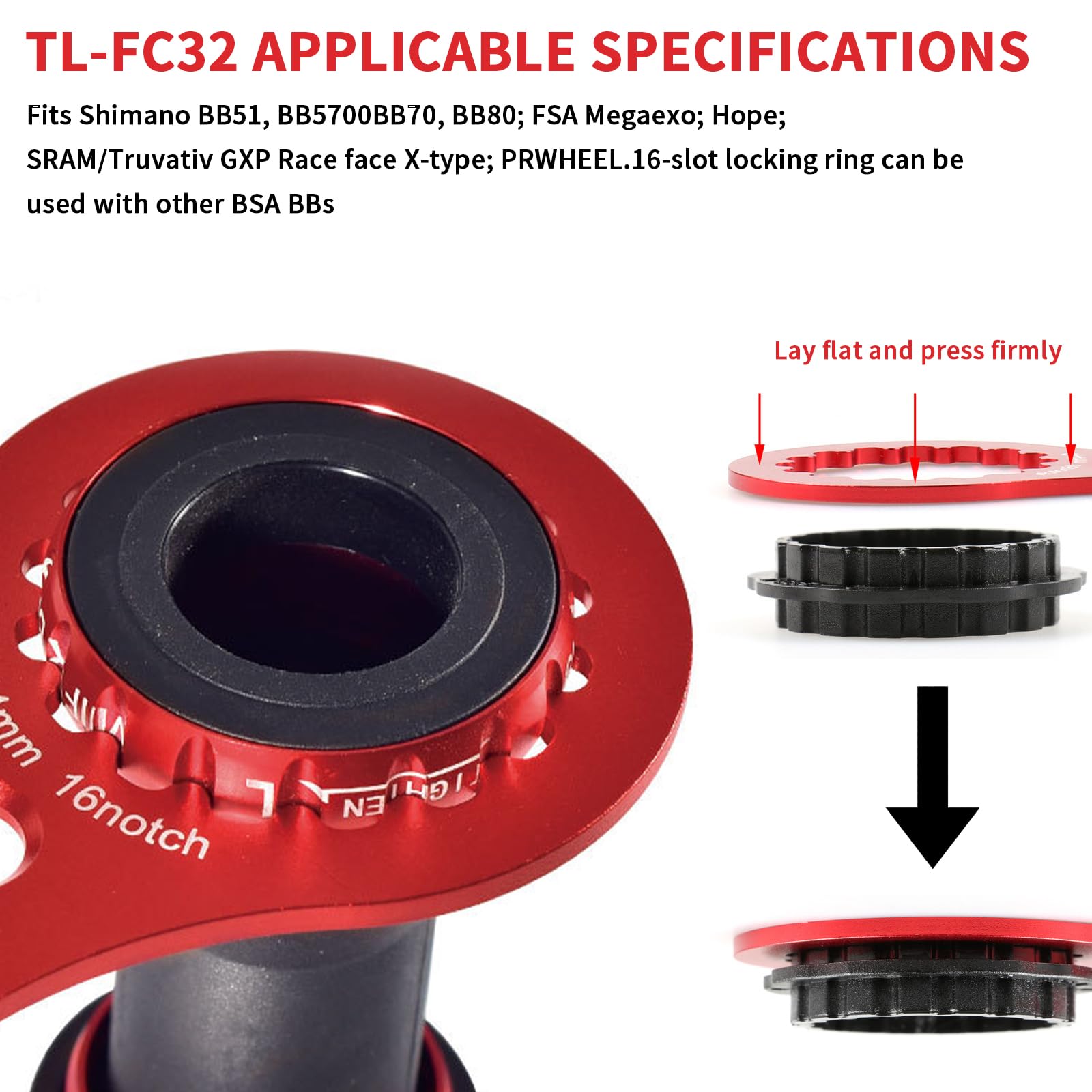 Lithyc Chiave per Movimento Centrale Per Bicicletta,Strumento per Chiave,Chiave per Guarnitura per Mtb,Attrezzi Bici,Adatto per Dub/Tl-Fc32 / Tl-Fc25 / Tl-Fc24, per La Riparazione di Biciclette
