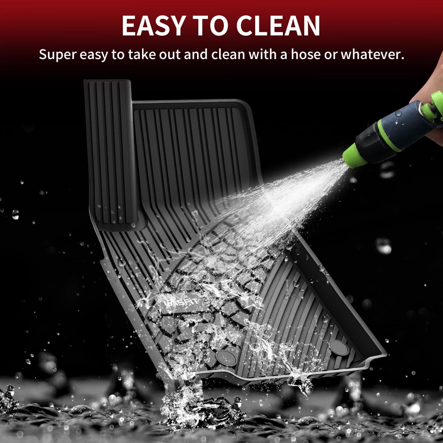 LASFIT Floor Mats for Jeep Grand Cherokee WL 2022-2025 2026 5-Seat (Include 4xe, NOT for L) All Weather TPE Custom Fit Car Mats Floor Liners 1st & 2nd Row, Black - Image 6