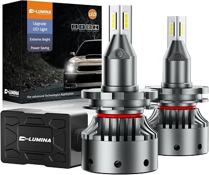 D-Lumina D1S/D3S LED Lenticular Bulbs,120W 20000LM 6500K White,Projector Specific Version,Extremely Bright LED Headlight Conversion Kit,Plug and Play,Anti-Radio Interference,2pcs
