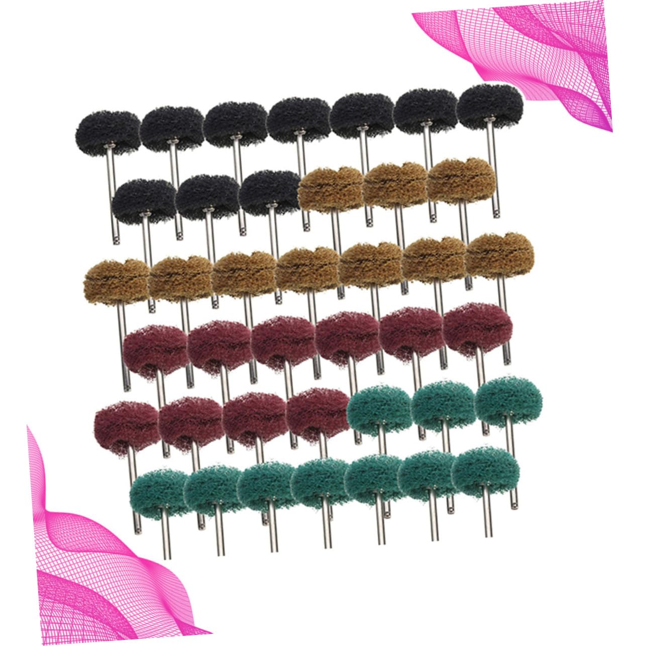 Alipis 80pcs Nylon Polishing Scouring Pad Sander Abrasive Pads for Efficient Cleaning and Polishing