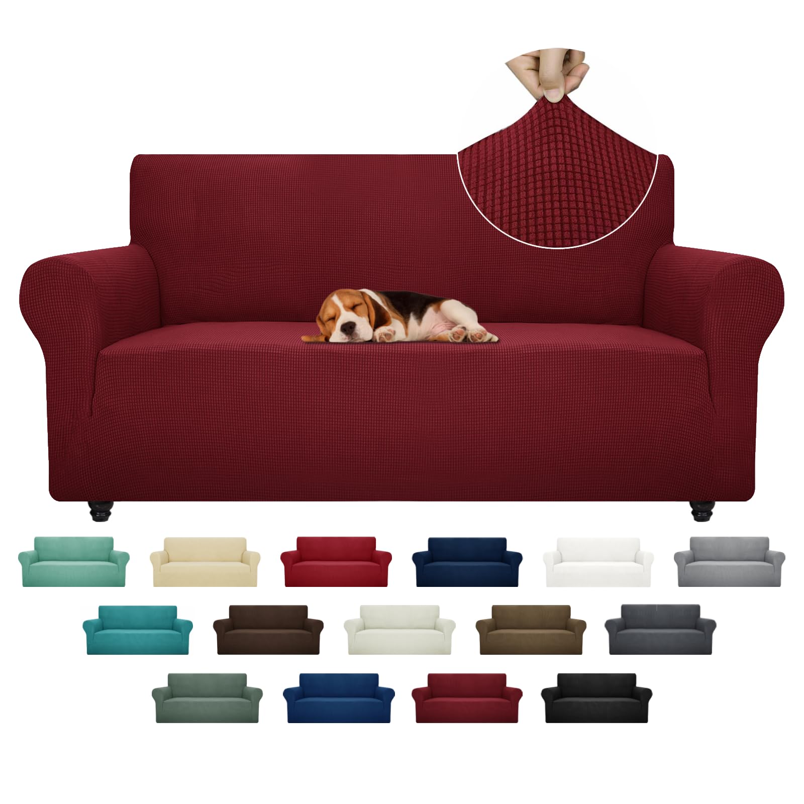 Amazon｜ZNSAYOTX スーパーストレッチカウチカバー(72インチ~92