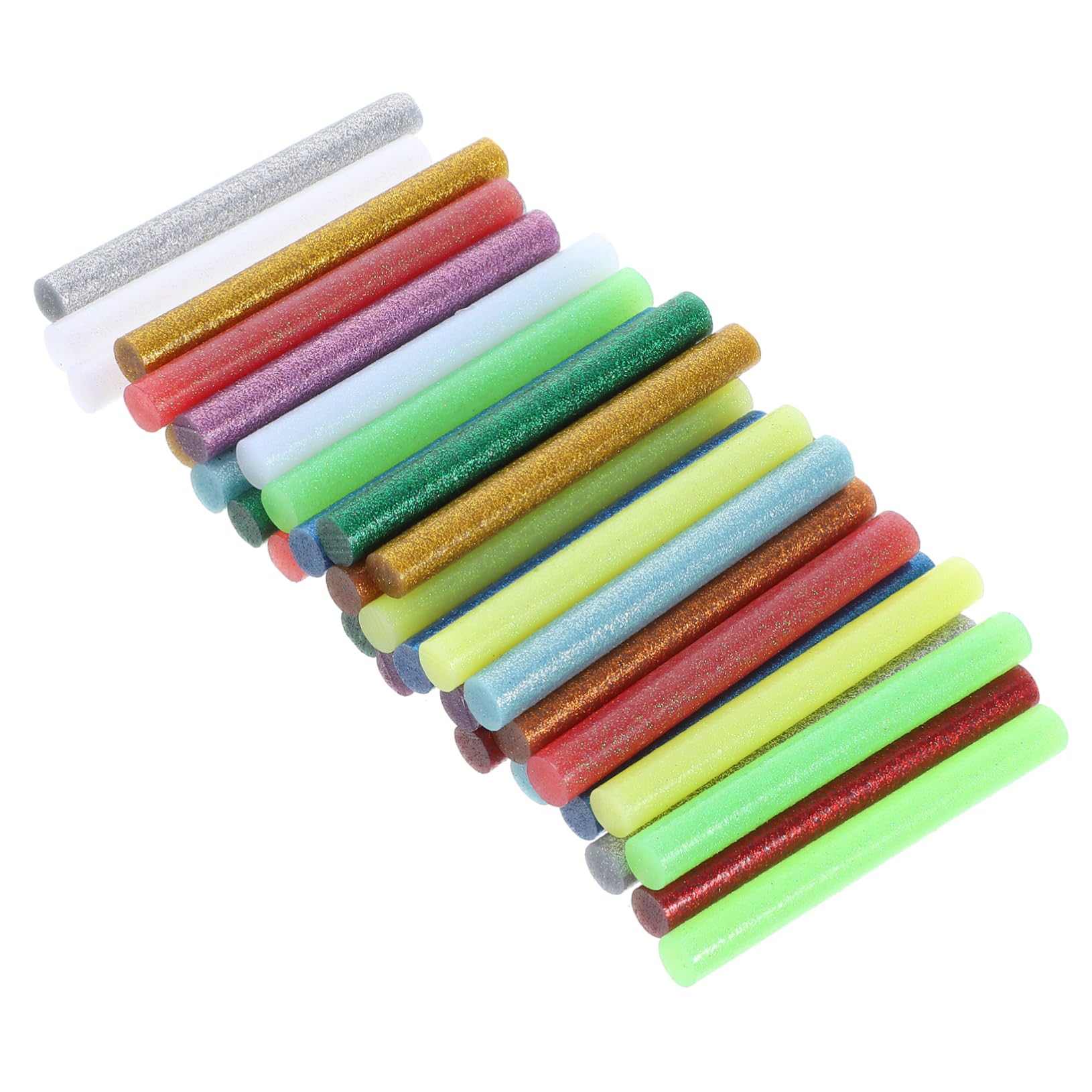 Homoyoyo 36Pcs Colored Hot Glue Sticks for Crafting Glitter Mixed Color Hot Melt Glue Sticks for Handicrafts Crafting Kit for Creative Projects
