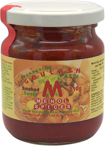 Menol Spices Hungarian Goulash Paste, Smoked Sweet 210g, Stew Seasoning