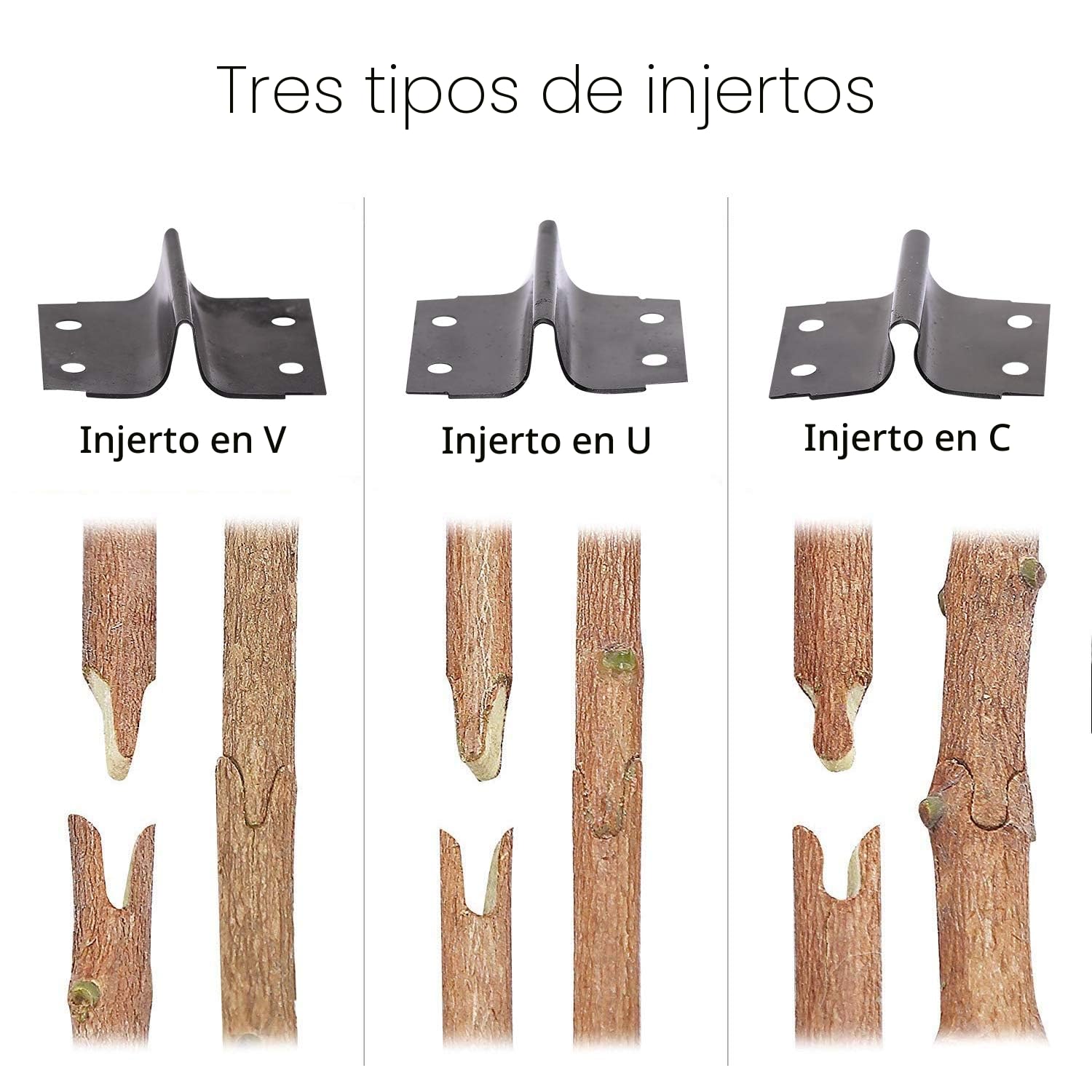 Jardín Injerto Kit, Profesional Tijeras Injertar para Planta Flores Árboles Frutales Ramas, Podadora Cortar Tijeras Jardinería Herramienta de Injertar, Garden Grafting Tool Kit