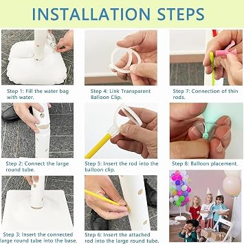 Balloon Stand Kit, 170cm Height Adjustable Balloon Column Stand for Party | Balloons Sticks with Filling Water Base, Balloons Stands for Floor for Wedding Baby Shower Birthday Decorations