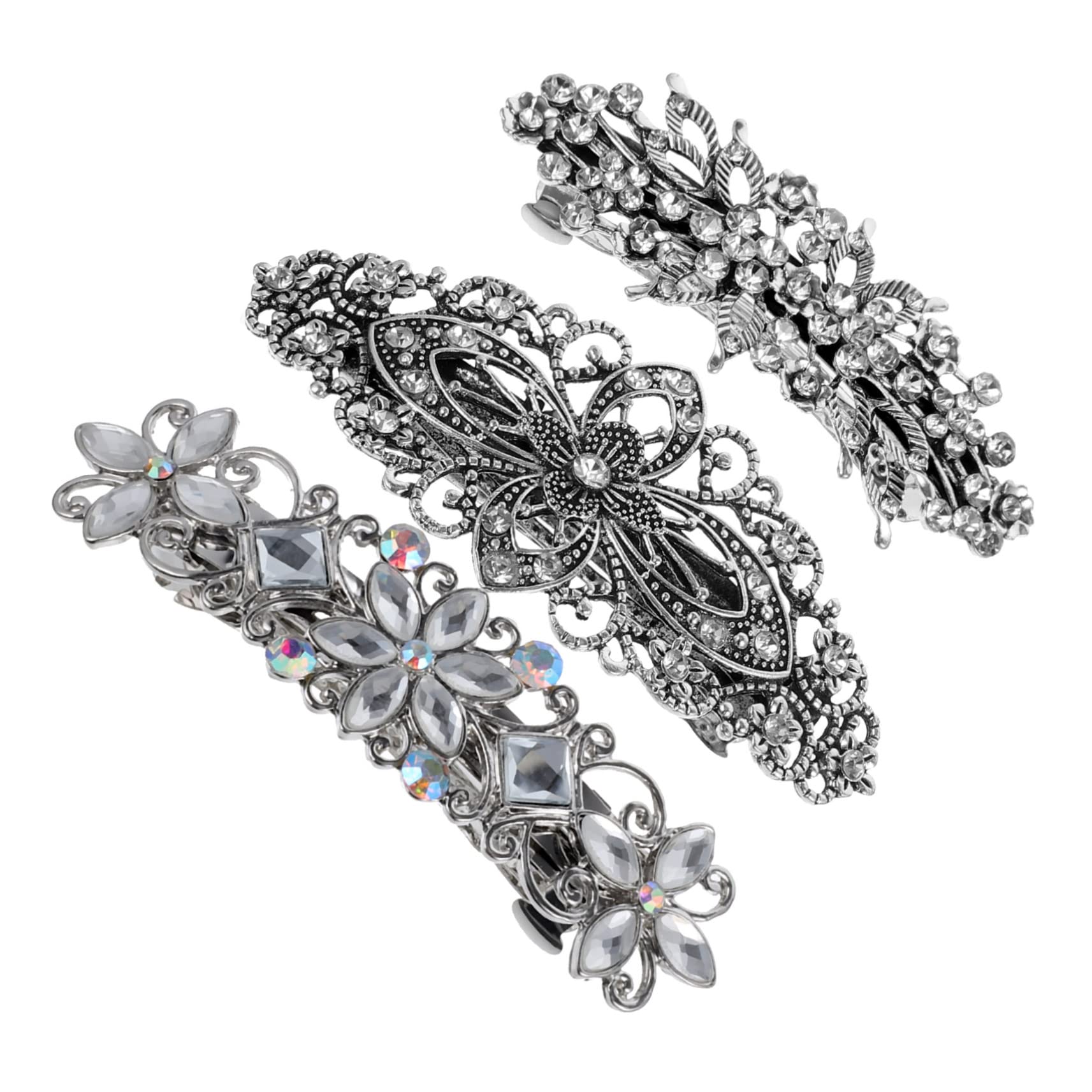 Healeved 9piezas Clips De Pelo De Diseño De Rhinestone Accesorios De Barrette Elegantes Para Mujeres Horquillas Retro y Modernas