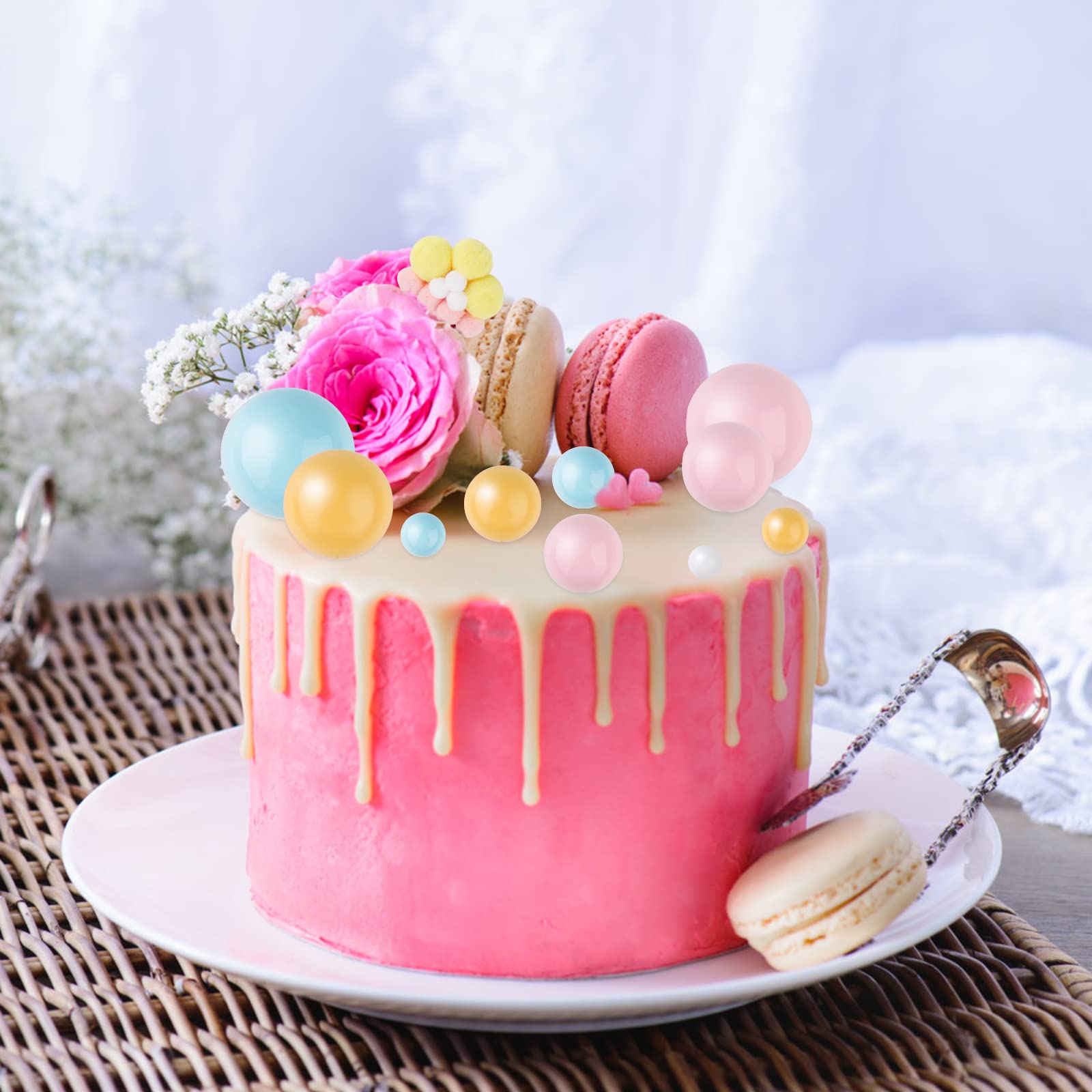 30 Stück Kuchen-Deko-Kugeln Aus Schaumstoff – 2,5 Cm Durchmesser, Bunt, Für Torten, Cupcakes & Desserts