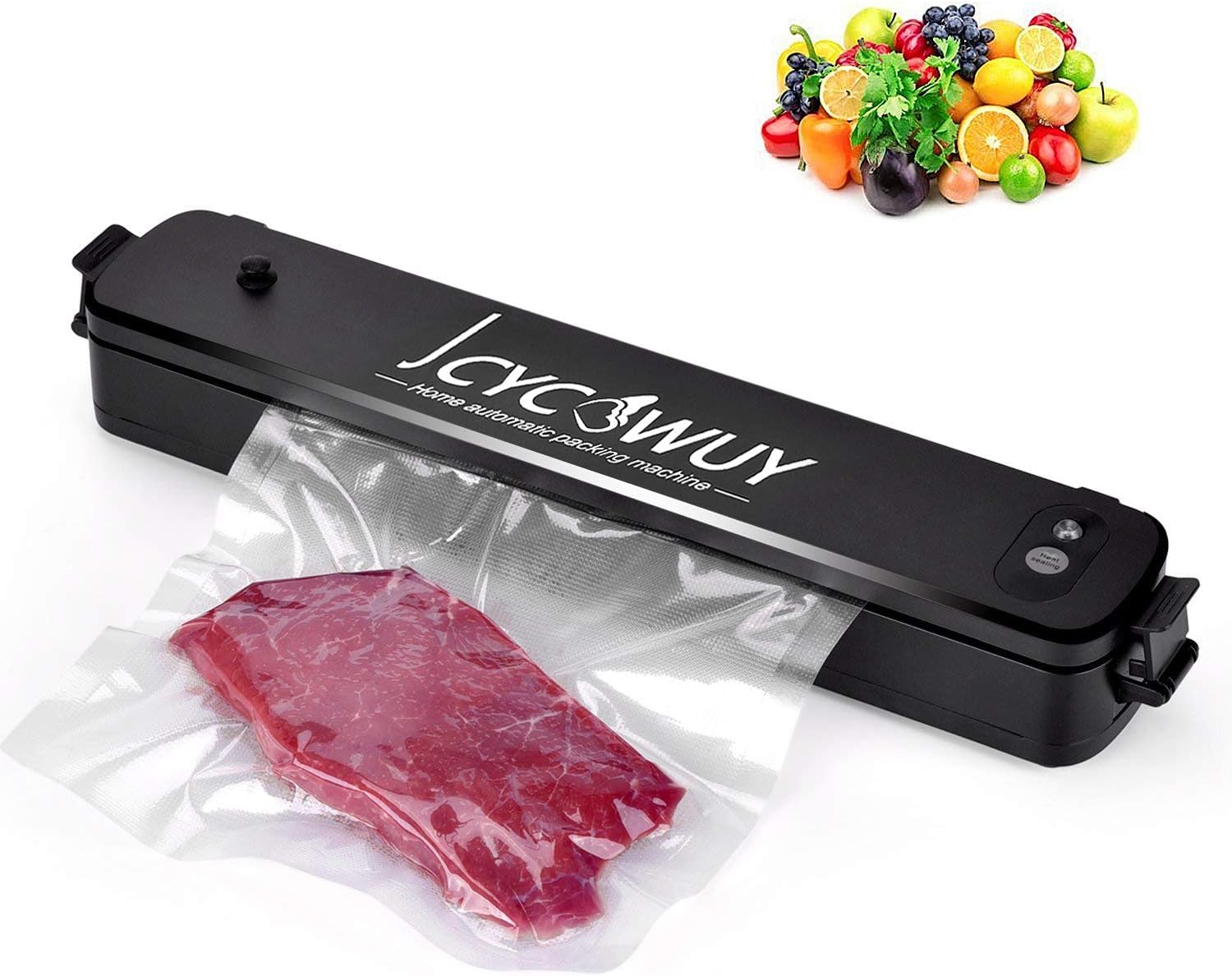 Vacuum Sealer Machine, Jcycowuy Portable Automatic Vacuum Air Sealing System For Food Preservation Including 15 Free Sealing Bags Food Vacuum Sealer Food Sealer