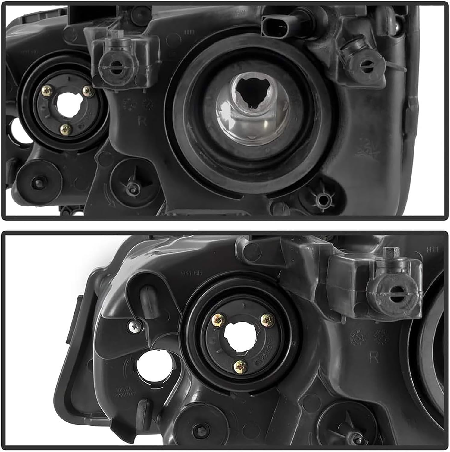 2Pcs Headlight Head Light Headlamp Assembly Black Housing For 2011-2020 Dodge Grand Caravan,2008-2016 Chrysler Town & Country