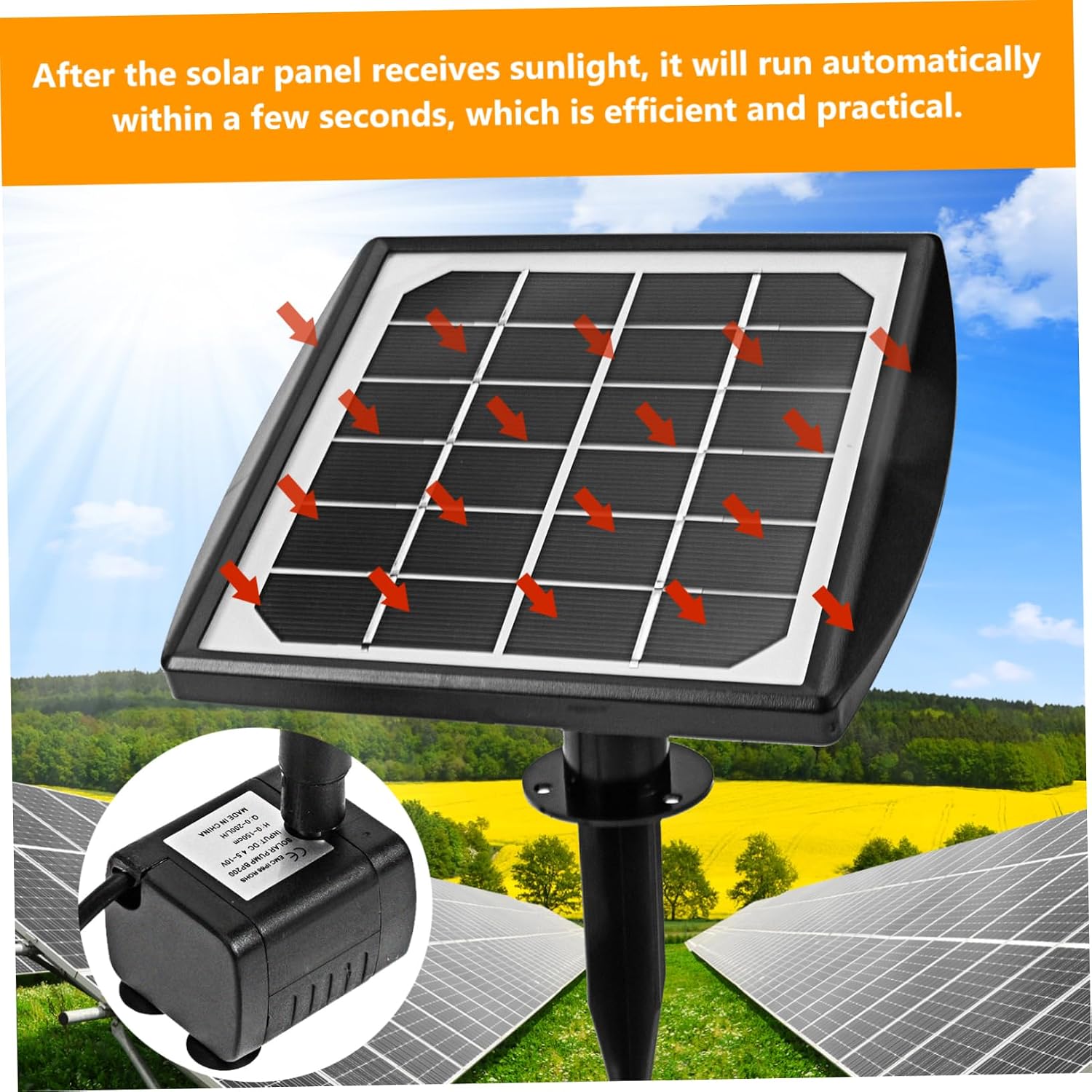Solar Water Pump Garden Fountain Pump Solar Fountain for Outdoor Garden Decor