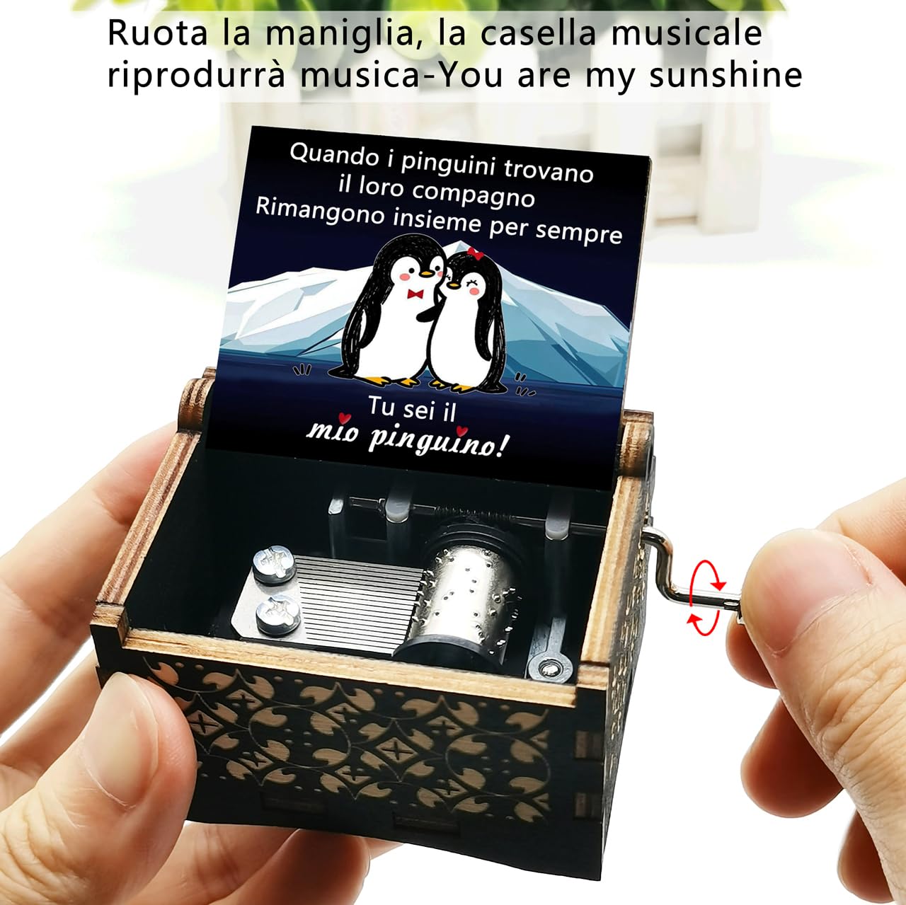 DdLUCK Pinguino All'uncinetto Fatto A Mano – Regalo Emotivo Per Lui/lei, Con Biglietto Romantico Per Anniversario