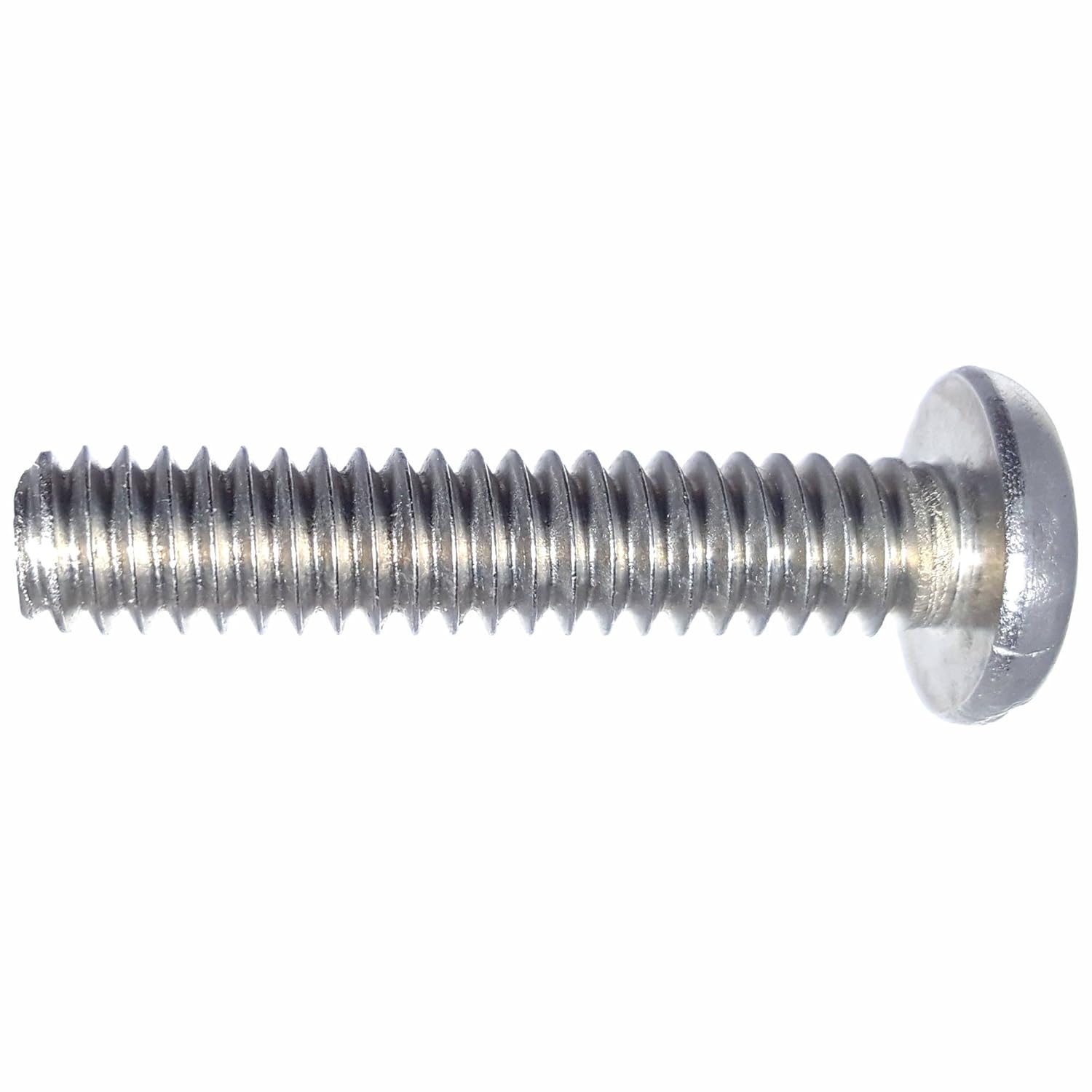 10-24 x 1 Pan Head Machine Screws, Slotted Drive, Stainless Steel 18-8, Full Thread, Bright Finish, Machine Thread, Quantity 100 by Fastenere