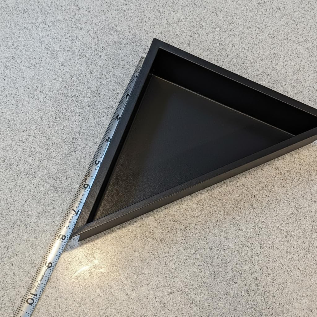 Triangle Toolbox Drawer Organizer Tray - Lip-Mount Corner Bin for Bits, Screws & Small Parts, Fits 0.25 Inch Drawer Edge, Space Saving Shop Storage for Mechanics & DIY (black, Standard size)