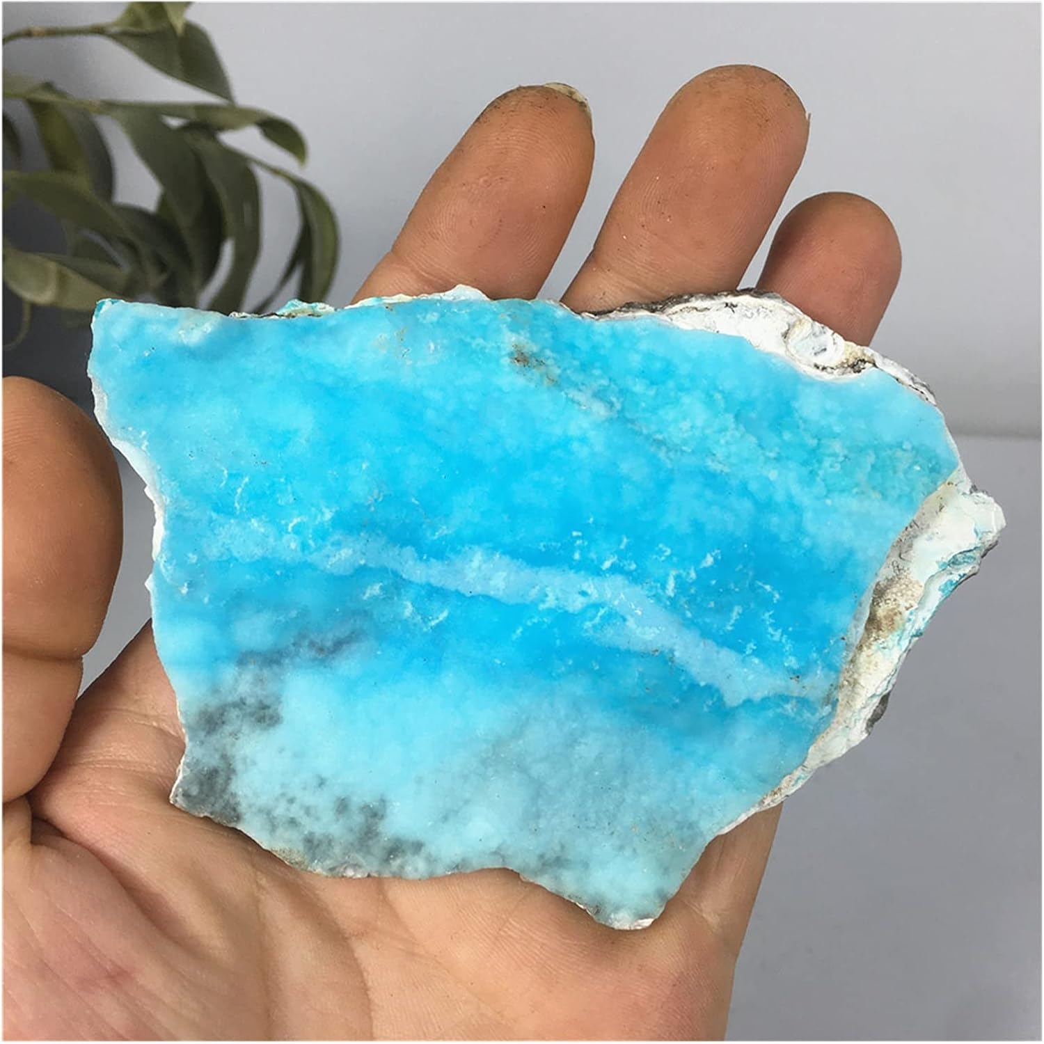 FIDEMM Natural Crystal Rough Hemimorphite Natural Crystal Stones Raw Quartz Blue Green Crystals Healing Chakra Gem Home Decoration Gift (Size : 90g)