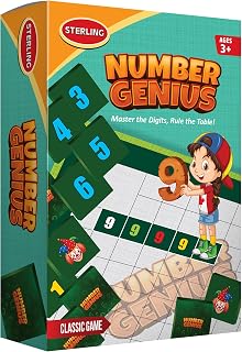 Sterling Number Genius Board Game Fun Math & Number Learning Game for Kids Educational STEM Board Game for Ages 6+ Family & Classroom Activity