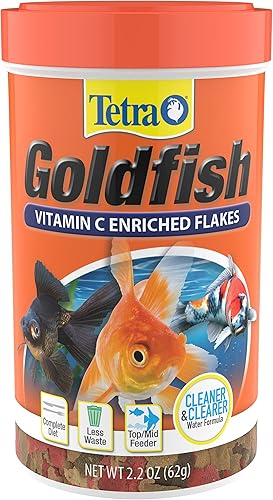 Miniatura 25 de Tetra Goldfish Flakes, dieta nutricionalmente equilibrada para peces de acuario, copos enriquecidos con vitamina C, 7.06 onzas