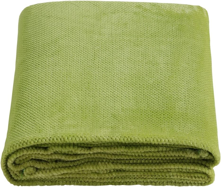 SOCHOW Flannel Fleece Throw Blanket with Super Soft Waffle