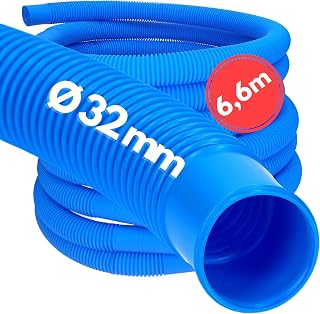 Kalitec - Manguera para piscina (6,6 m, 32 mm), color azul