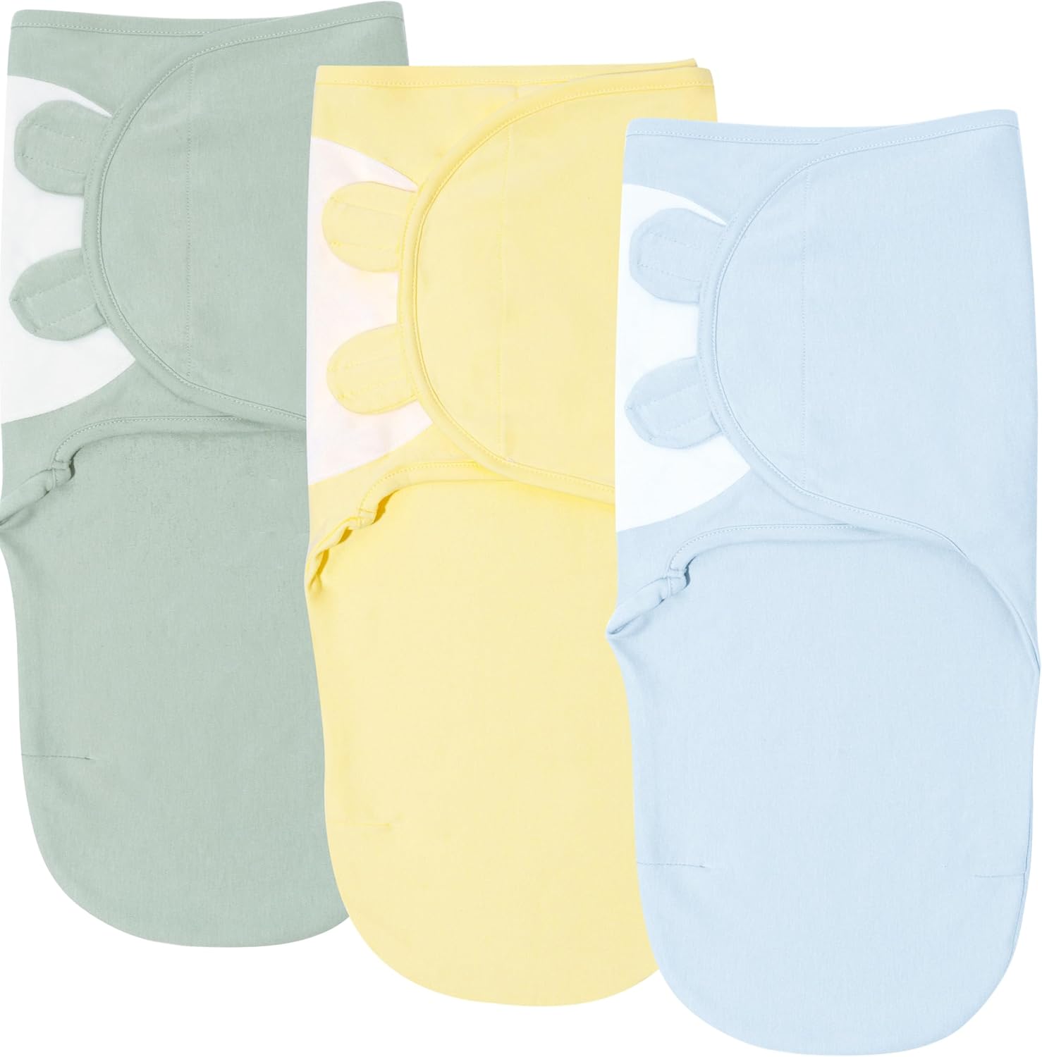 Organic Cotton Baby Swaddle Blankets-3 Pack Ultra-Soft, Breathable & Temperature- Regulating Newborn Receivin Blankets-Gentle on Delicate Skin, Cozy Sleep Aid, Set