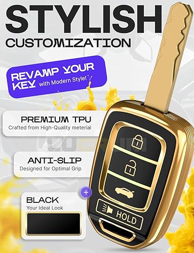 Miniatura 3 de Funda para llavero Honda Civic y llavero de cuero, funda completa para llave de Honda Accord, CR-V SE, CRV LX, HR-V - Funda de llavero de TPU