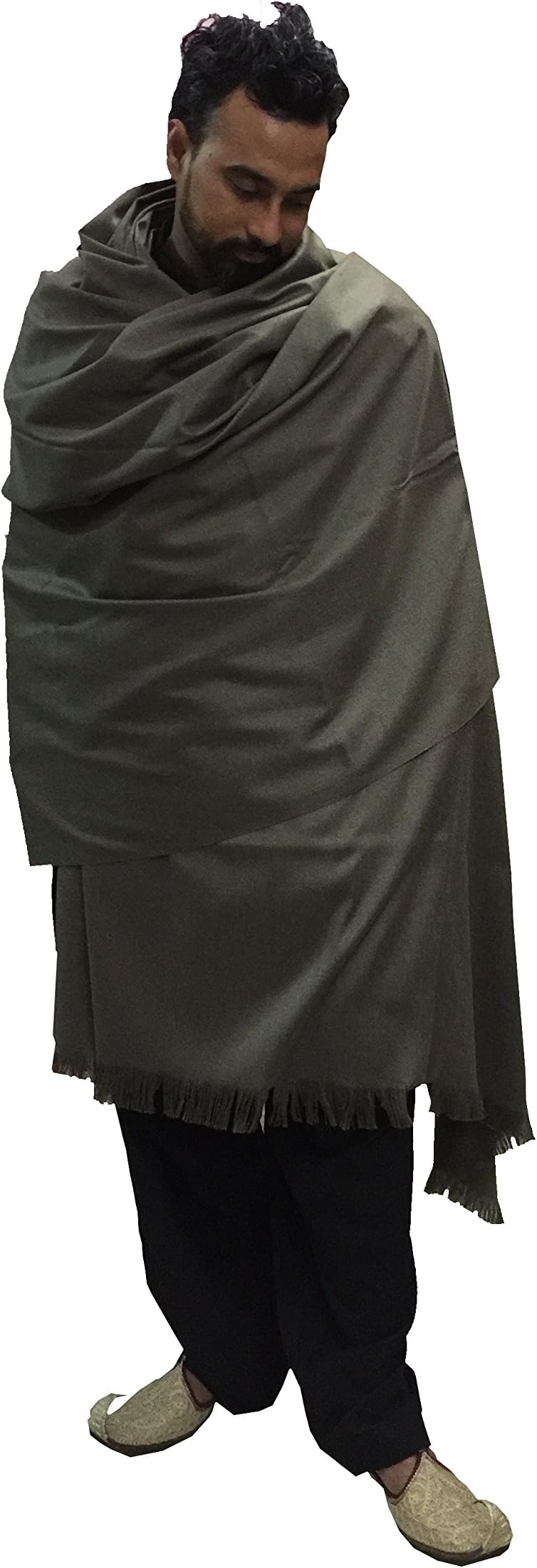 QUALIFEB Maharaja Men's Woollen and Viscose Hot Lohi/Shawl (Brown, Free Size)�