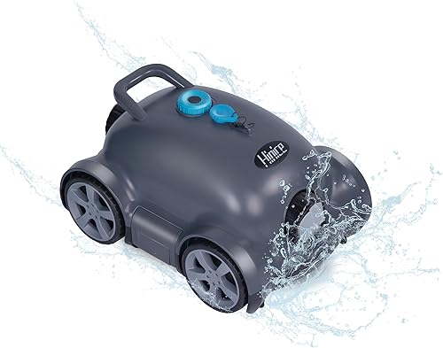 Limpiador robótico inalámbrico para piscinas, robot automático para piscinas en el suelosobre el suelo, tiempo de funcionamiento de 150 minutos,