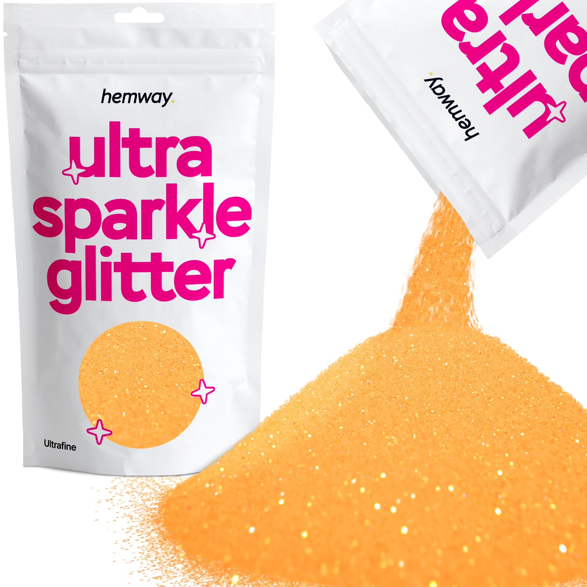 Hemway Ultra Sparkle Glitter Baby Pink Iridescent 100g Fine | Glitter for Arts & Craft, Makeup, Nail Art, Crafting, Card Making, Sparkle Decoration — view 37