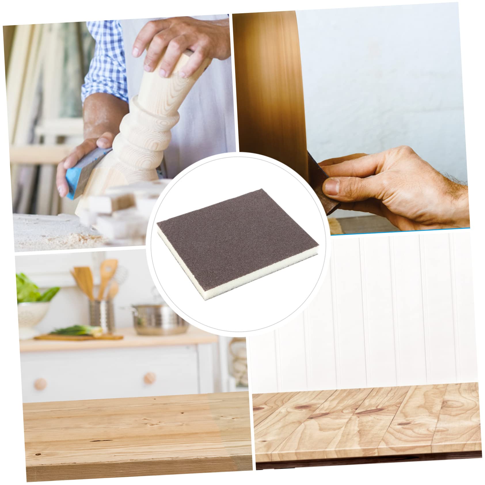 Cabilock 20 Pcs Double Sided Sponge Sanding Pads Versatile Sandpaper Block for Polishing Furniture and Kitchen Equipment Includes Grits for Optimal Results