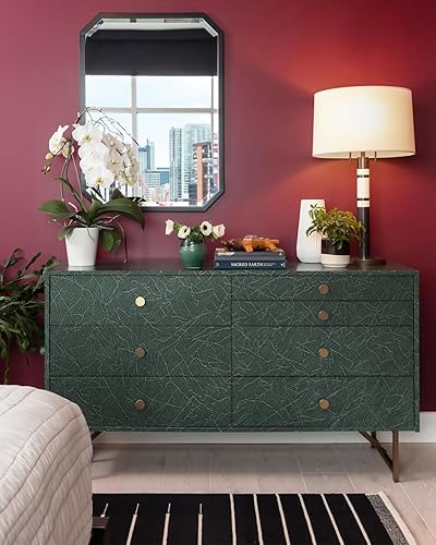 Miniatura 5 de GloryTik Papel tapiz rosa de 17.3 x 393.7 pulgadas, papel tapiz texturizado de seda, papel de contacto rosa, autoadhesivo, extraíble, grueso para