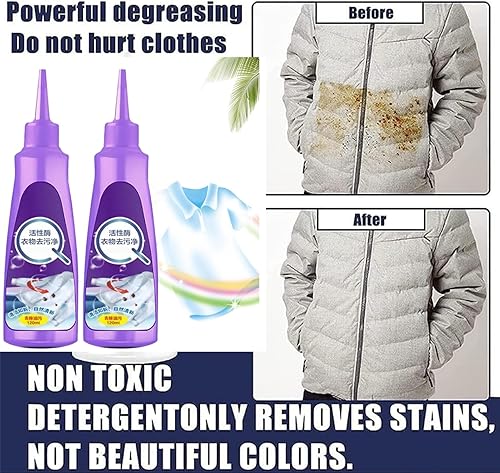 Miniatura 2 de Active Enzyme - Quitamanchas de lavandería, removedor de manchas con enzimas activas, removedor de manchas de ropa enzimática, botella morada,