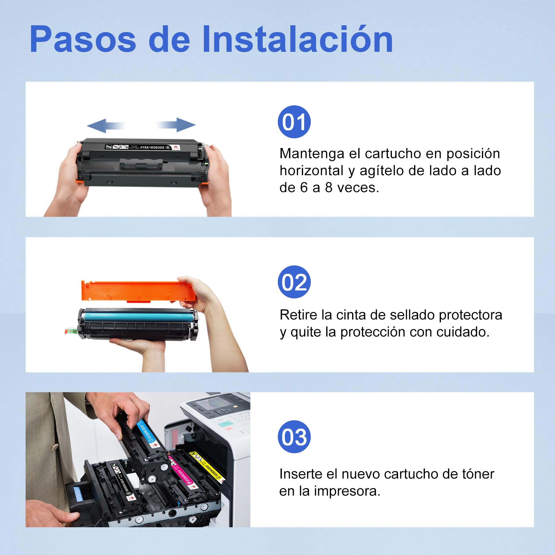 415X M479dw M479fdw M479fdn Toner con Chip Compatible para HP 415X 415A | 4-Pack para HP Color LaserJet Pro MFP M479fdn Toner M479fdw M479dw M454dw M454dn M479fnw M480f W2030X W2031X W2032X W2033X