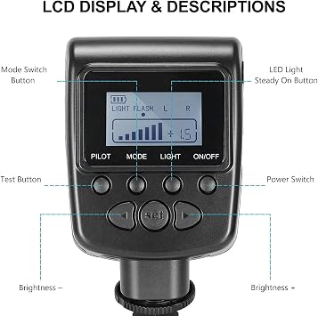 48 Macro LED Ring Light & Ring Flash with LCD Display Compatible with Nikon, Canon, Sony, Panasonic, Leica, Fujifilm, Pentax & Olympus DSLR's
