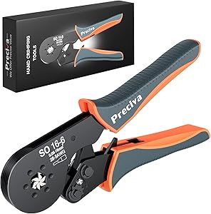 Crimping Pliers 0.08-16 mm², Preciva Wire End Ferrule Pliers Crimping Pliers Hexagonal Crimping Pliers for Insulated Uninsulated Crimping Connectors