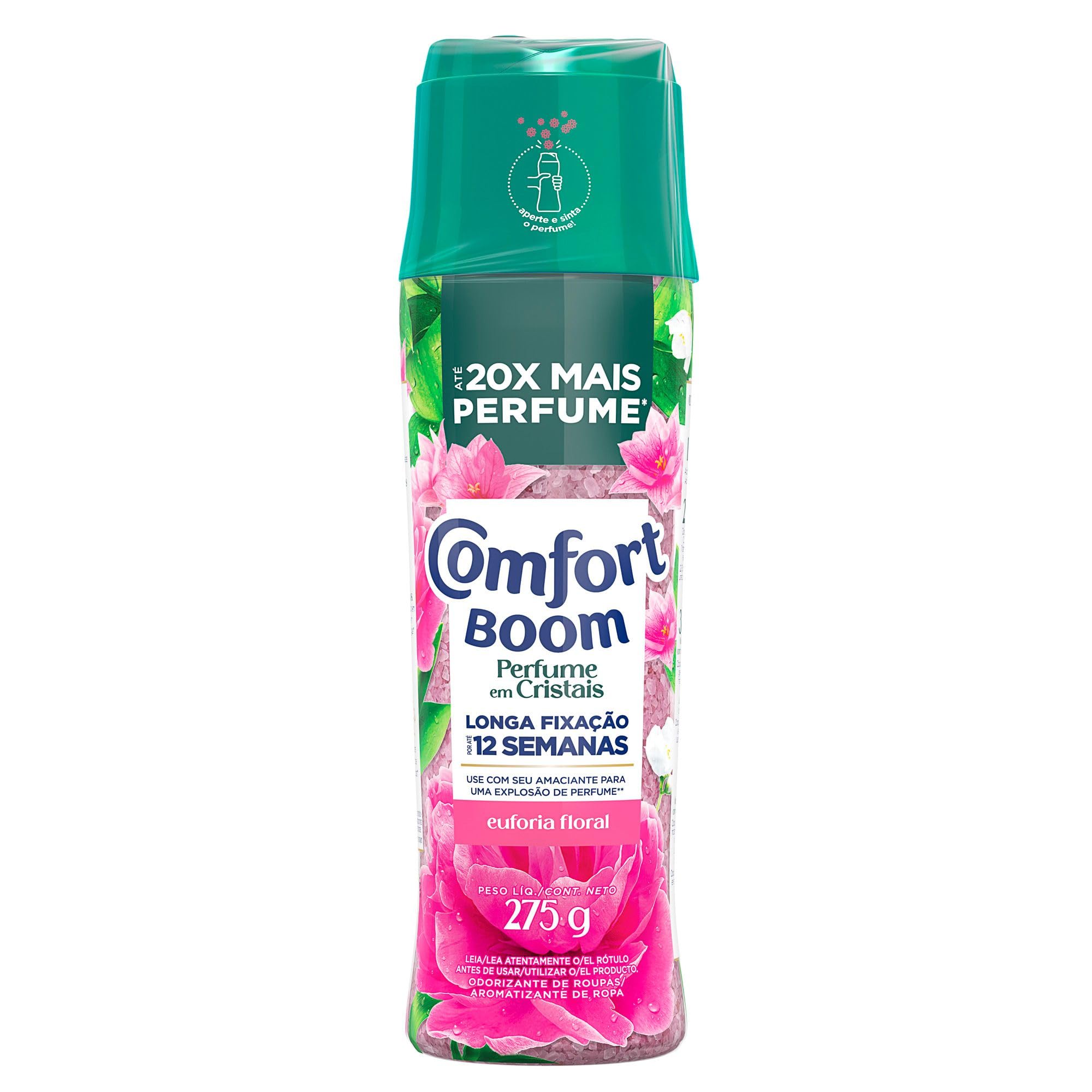 Comfort Boom Odorizador de Roupas Cristais de Perfume Euforia Floral 275gr