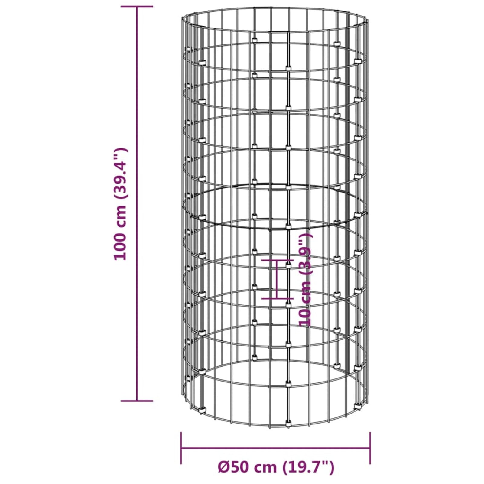 Compostador de jardín Acero galvanizado Ø50x100 cm, Compostadora Organica Jardin, Vermicompostador, Composteras Huerto, Compostera Domestica