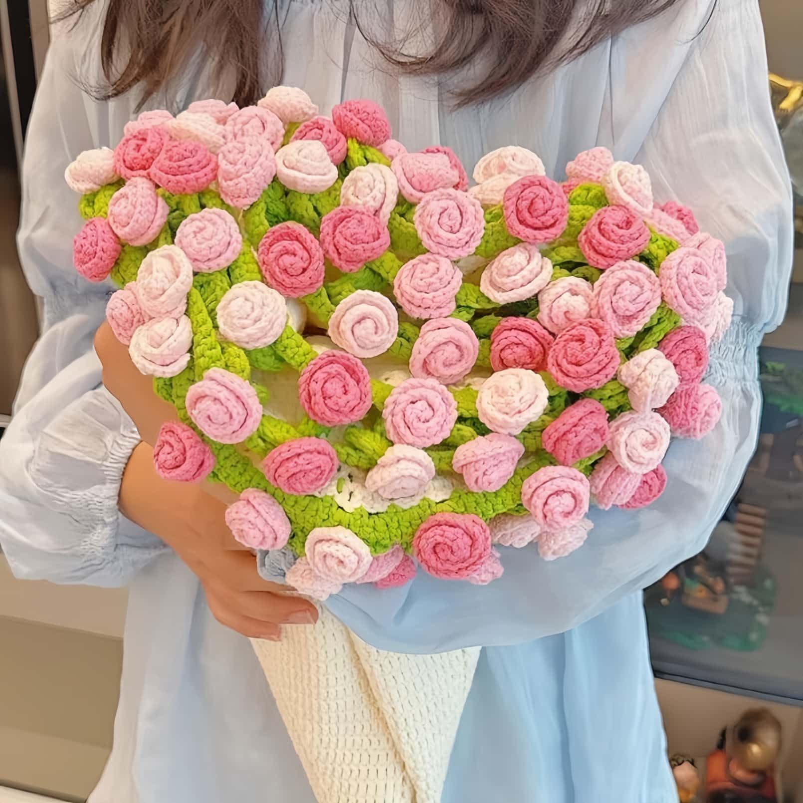 Amazon.co.jp: 花束ブランケット かぎ針編みキット（フラワーブーケ