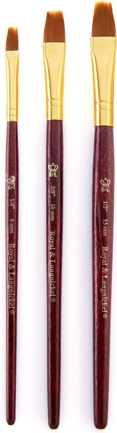 Royal & Langnickel Royal Zip N' Close Gold Taklon Comb 3-Piece Brush Set