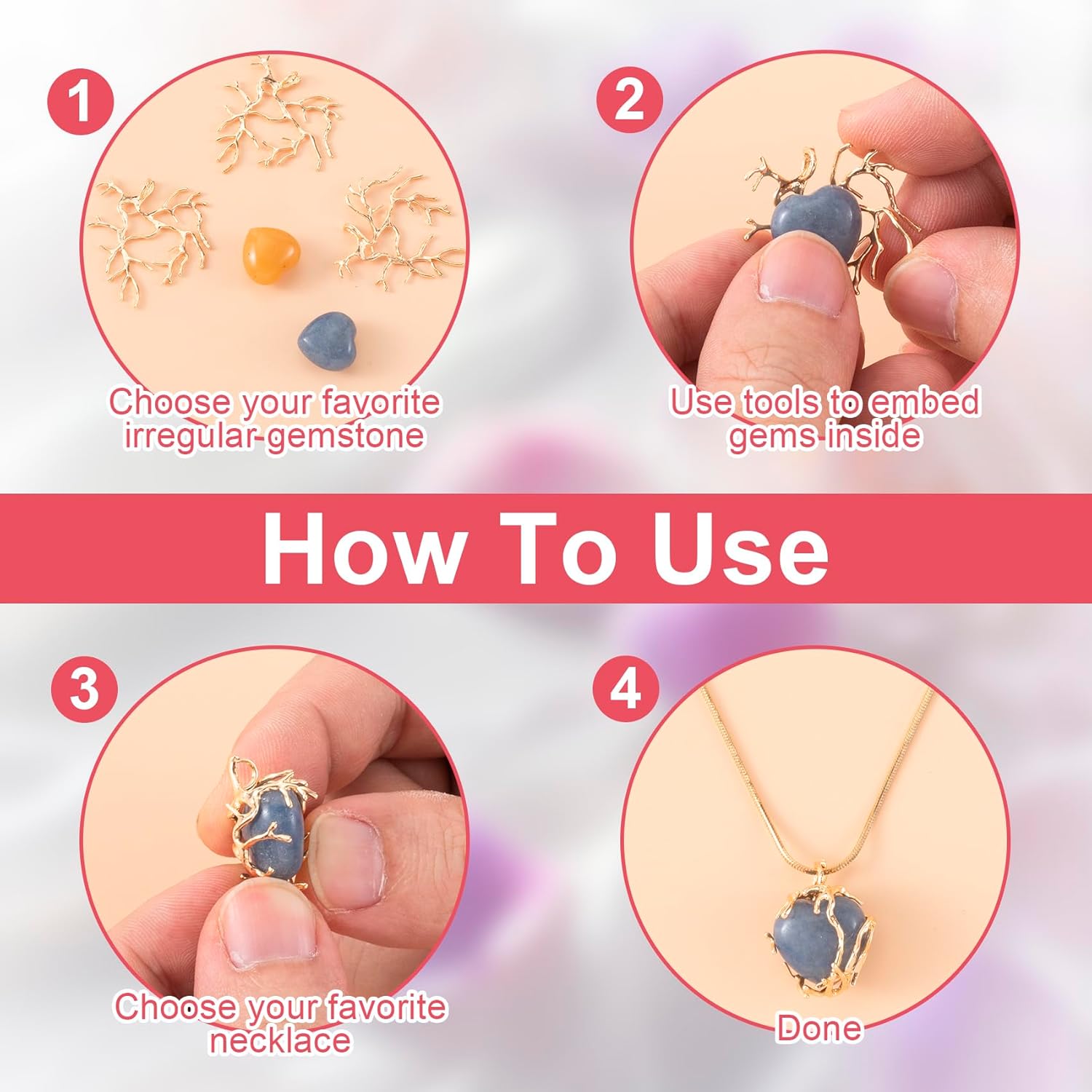 Branch Shape Blanks, Adjustable Claw Pendant Trays, Hypoallergenic Brass Branch Prong Pendant Bezels for Jewelry Making Bracelet Earrings Necklace DIY Crafts - Image 4