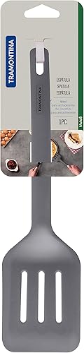 Miniatura 2 de Tramontina 25810160 TRAMONTINA 25810160 Perforated Turner Molde 11.8 inches (30 cm) Gray Silicone Turner Heat Resistant Dishwasher Safe Made in