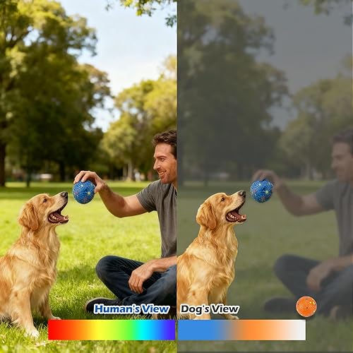 Miniatura 4 de E-TPU - Pelotas para perros, paquete de 3 pelotas de tenis interactivas alternativas para masticadores agresivos, juguetes masticables