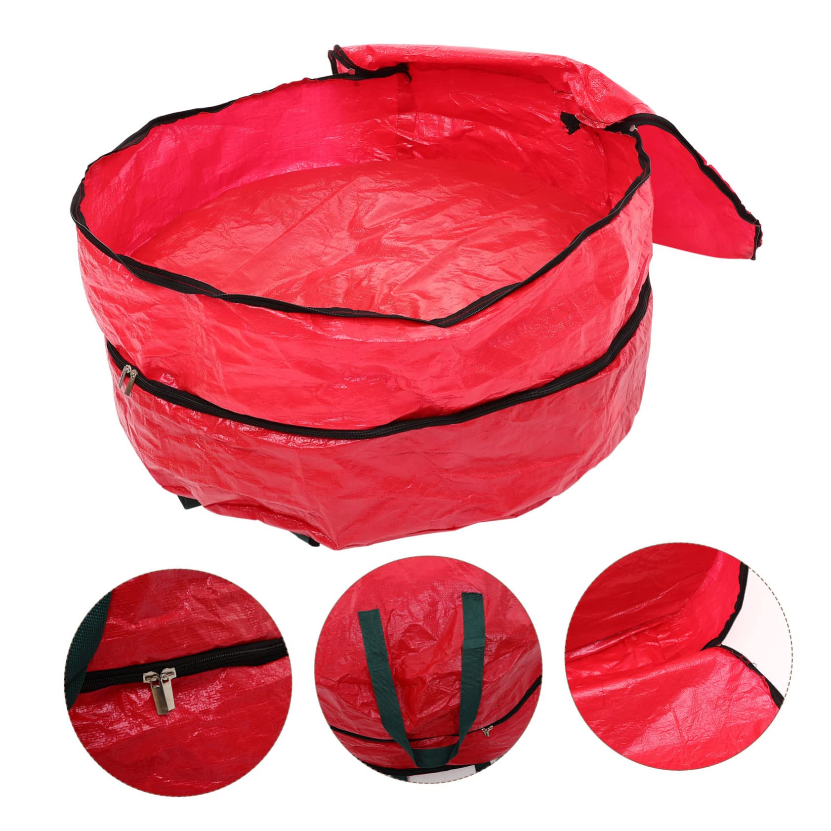 Cabilock Wreath Storage Bag Christmas Wreath Storage Tote Swag Organizer Christmas Swag Bags Wreath Organizer Storage Zipper Wreath Bag Xmas Wreath Bags Xmas Swag Bag Oxford Cloth Bag Large