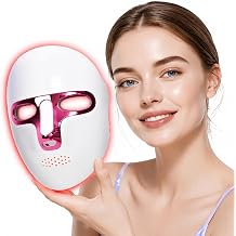 7 Colors Red Light Therapy for Face, LED Facial Mask, Rechargeable | Cordless Red Light Mask, 7 Colors LED Modes, USB-C Portable, Ergonomic Lightweight Design, Home &amp; Travel Skincare