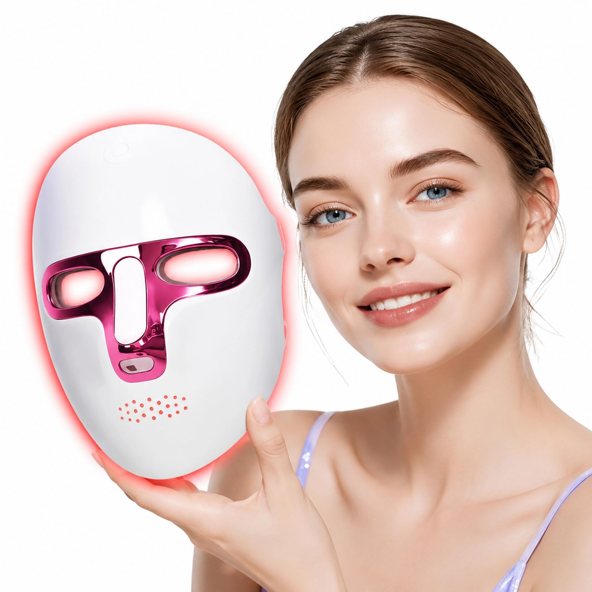 7 Colors Red Light Therapy for Face, LED Facial Mask, Rechargeable