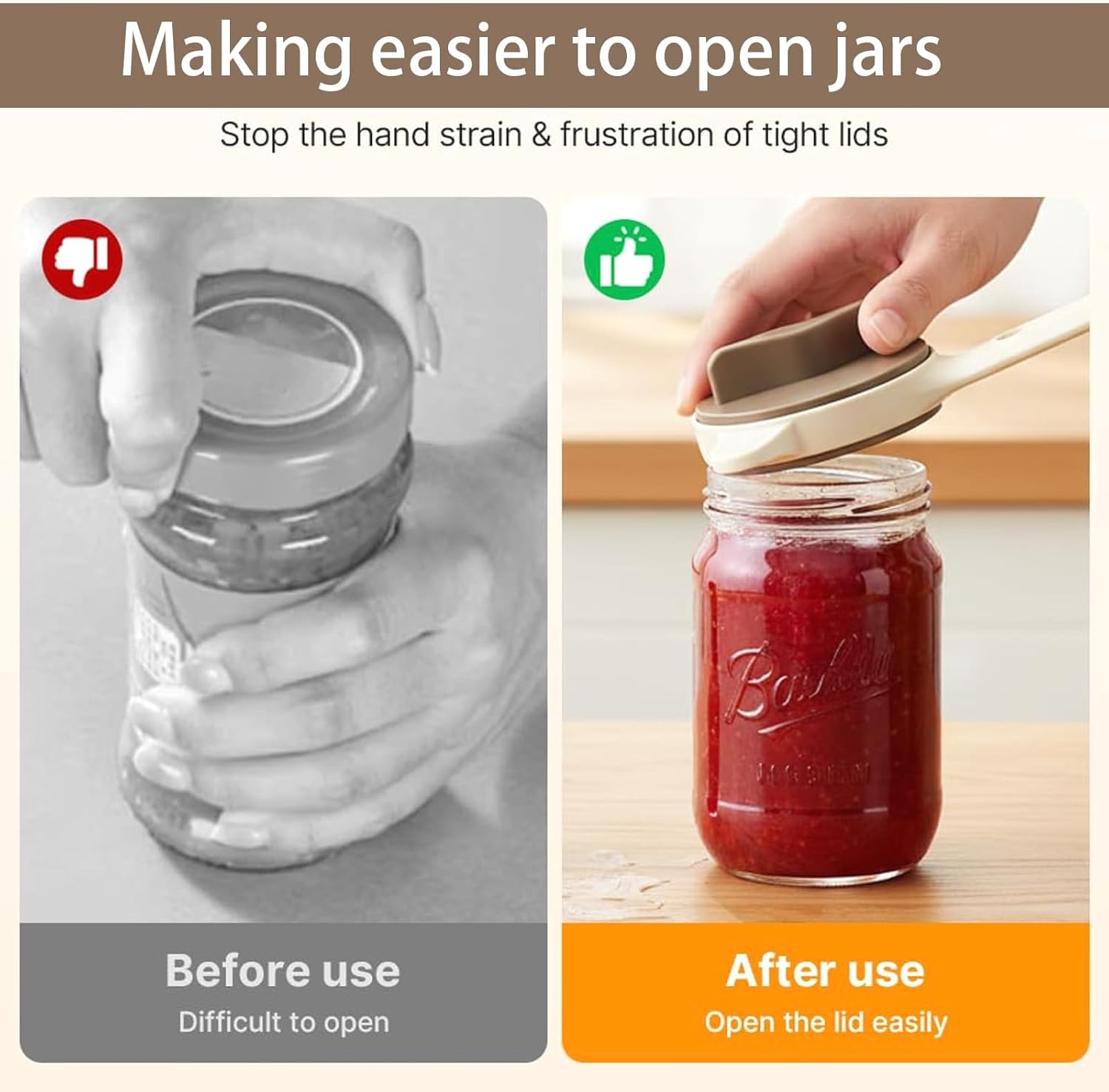 4-in-1 Multi-Function Jar Opener, Adjustable Stainless Steel Bottle Lid Remover for Easy Opening, Universal Fit for Jars, Bottles, and Wine