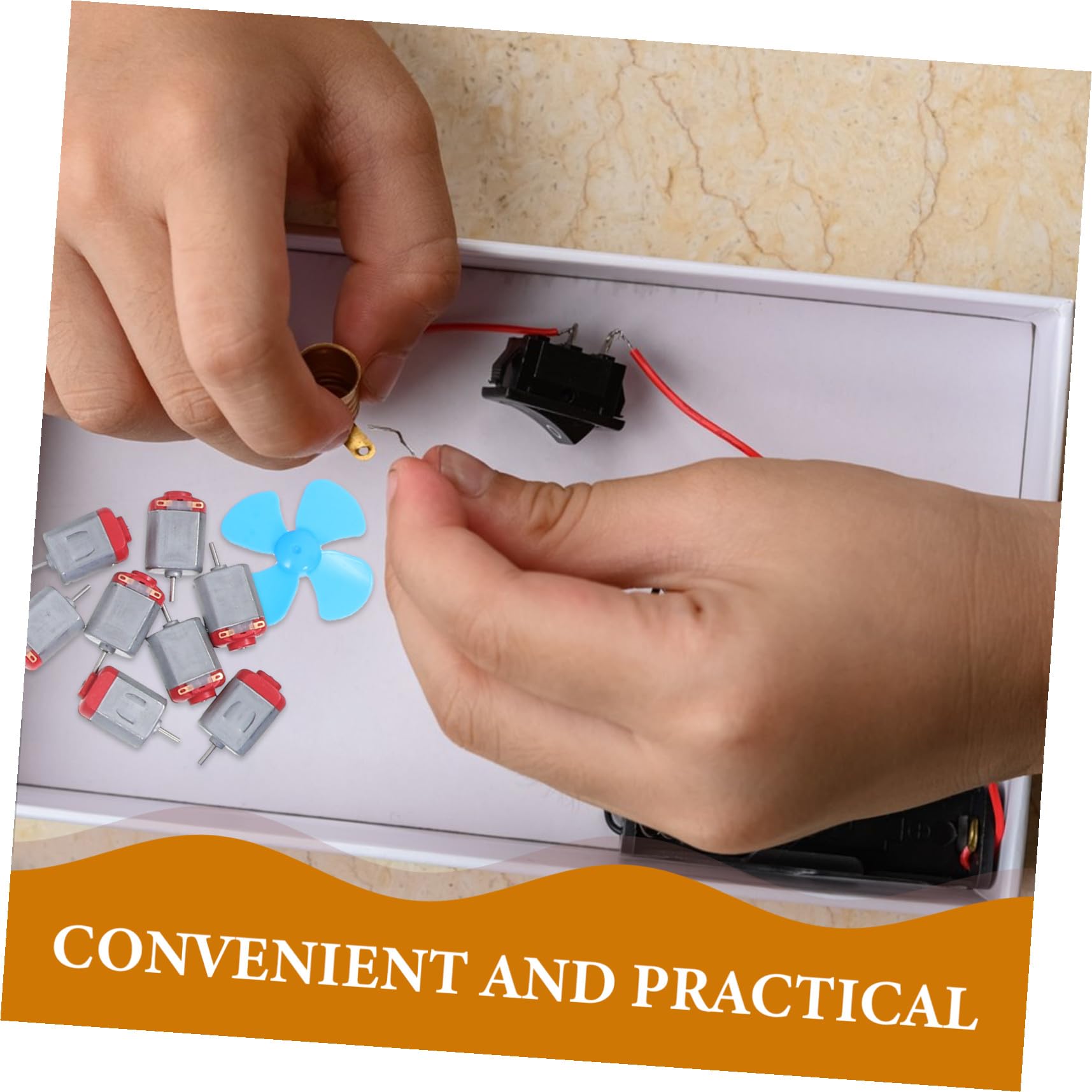 Kisangel Kit per Esperimenti di Circuiti Elettrici con Ingranaggi Meccanici e Motori Continua per Ragazzo Ragazza e Adolescenti per Progetti Scientifici Fai da Te e Apprendimento di Fisica