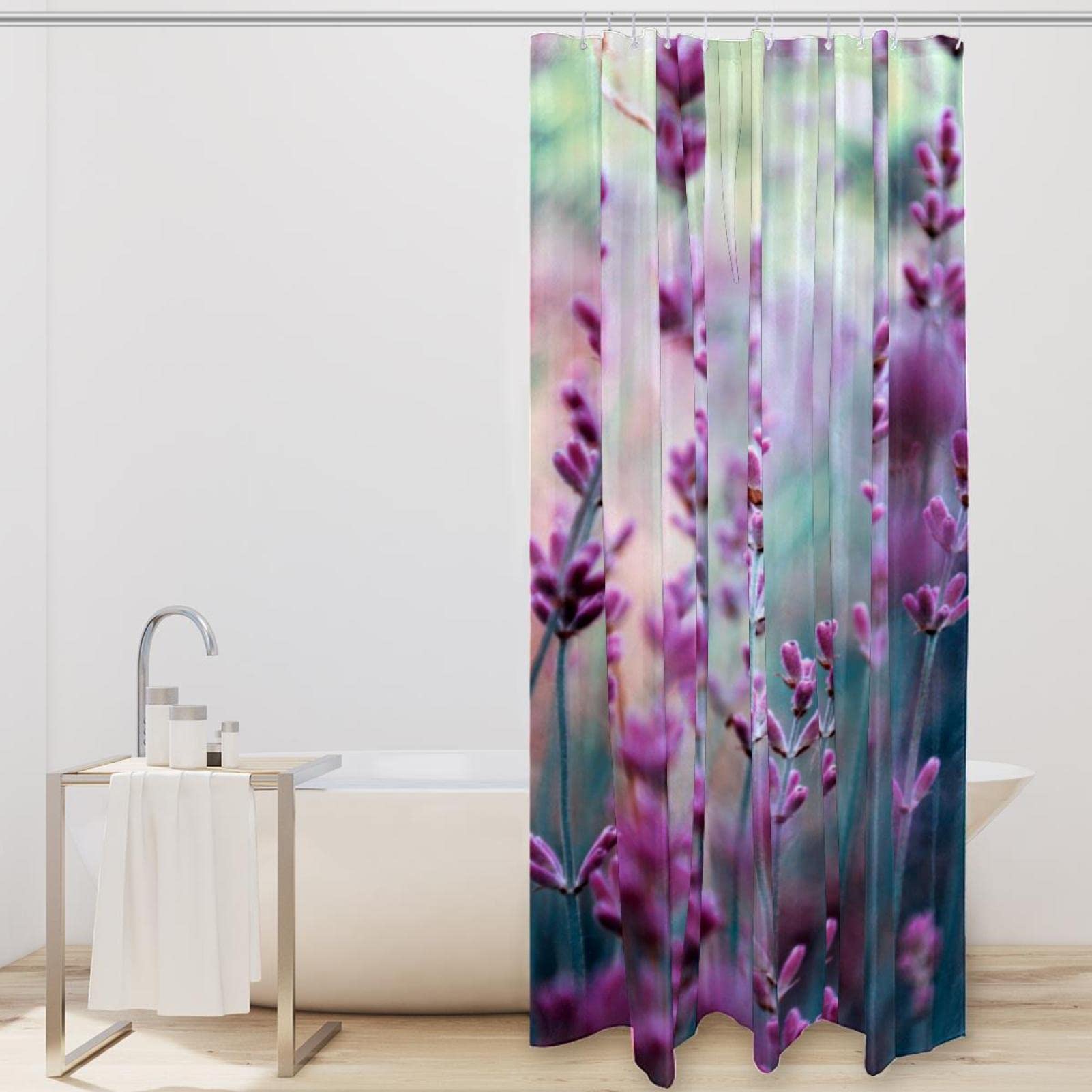 Tenda Da Doccia Personalizzabile Floreale Vintage: 167,6 X 182,9 Cm. In Poliestere Impermeabile Con 12 Occhielli E Ganci Inclusi. Ideale Per Bagno Elegante O Regalo.
