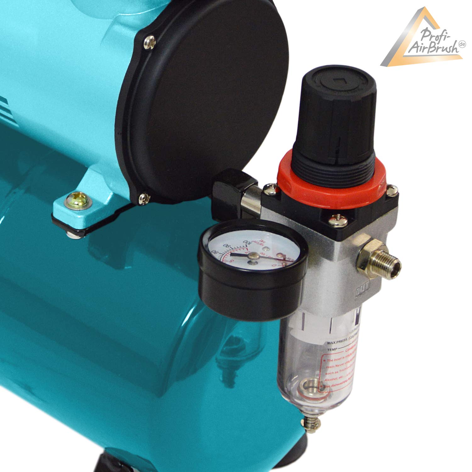 Airbrush Set Duo-Power II - Das Airbrush-Kit mit Doppel/Zweizylinder Airbrush-Kompressor Airbrush-Pistole Single-Action-Gun Airbrush-Schlauch Reinigungsbürsten