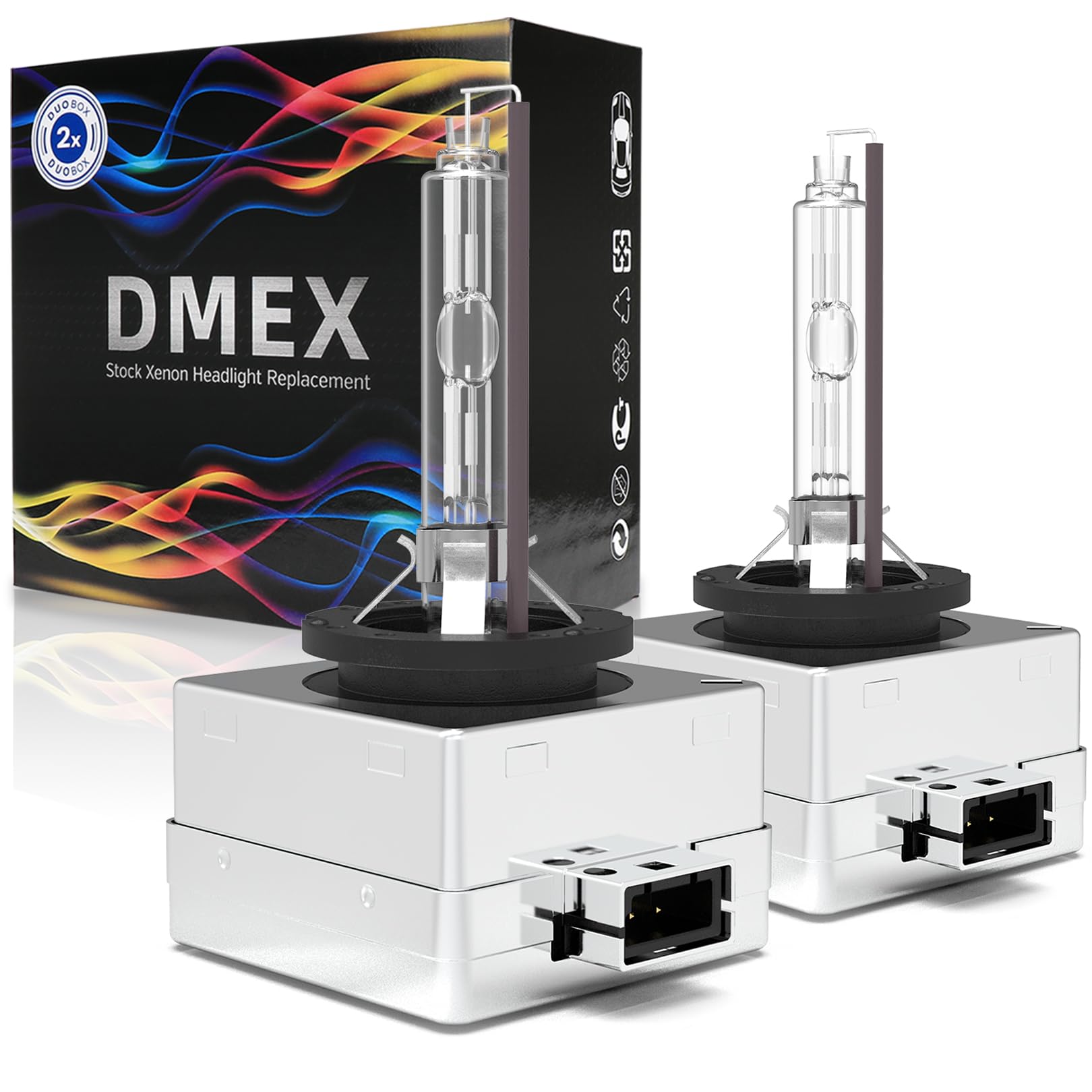 DMEX D1S Xenon HID Headlight Bulbs 4300K Warm White 35W 85410C1 85415C1 66144 66140 Replacement - Pack of 2